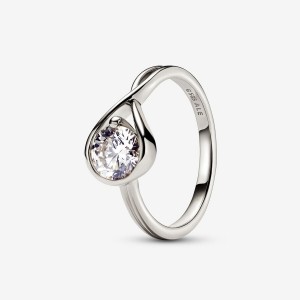 Pandora Brilliance 1.00 ct tw Rings White Gold | QWS-193746