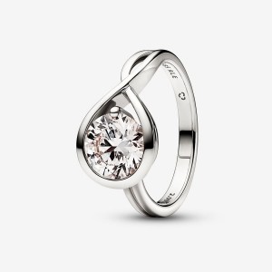 Pandora Brilliance 2.00 ct tw Rings White Gold | BHD-904382