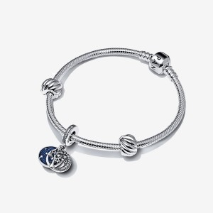 Pandora Galaxy Moon Set, 19 Charm Bracelets Sterling Silver | JIS-259768