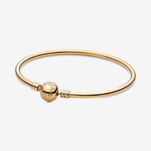 Pandora Moments Bangle Charm Bracelets Gold | UND-132076