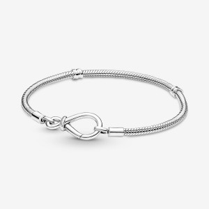Pandora Moments Infinity Knot Snake Charm Bracelets Sterling Silver | VWC-604385