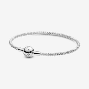 Pandora Moments Mesh Charm Bracelets Sterling Silver | AMP-538096