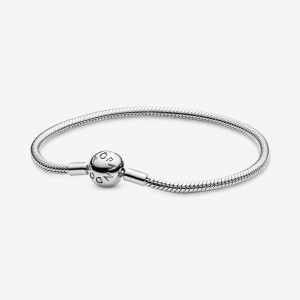 Pandora Moments Snake Charm Bracelets Sterling Silver | OVJ-216395
