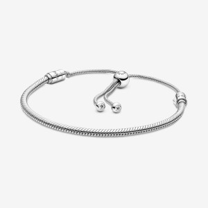 Pandora Moments Snake Slider Charm Bracelets Sterling Silver | WFY-713928