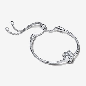 Pandora Sparkling Snowflake Sliding Set Charm Bracelets Sterling Silver | ZGM-156928