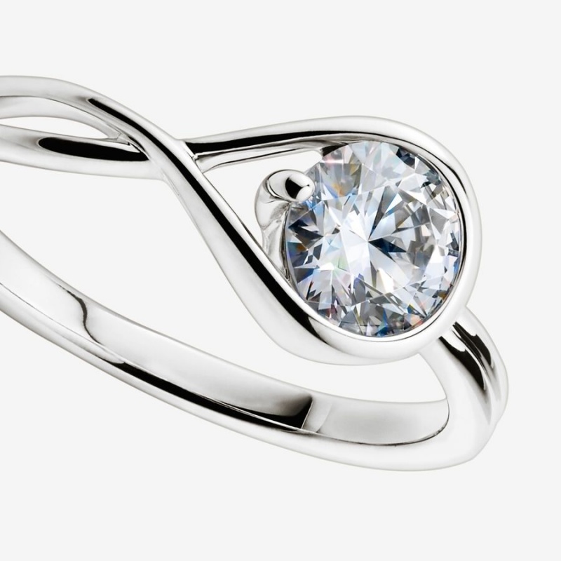 Pandora Brilliance 0.75 ct tw Rings White Gold | PQI-896132