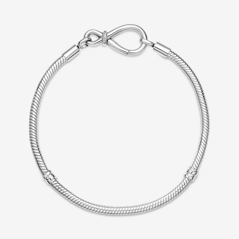 Pandora Moments Infinity Knot Snake Charm Bracelets Sterling Silver | VWC-604385