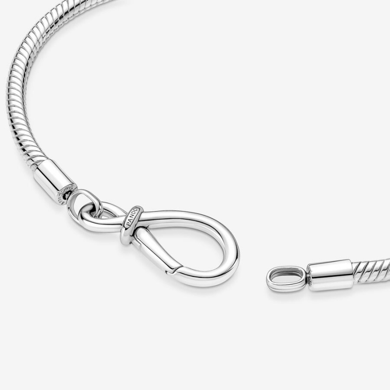 Pandora Moments Infinity Knot Snake Charm Bracelets Sterling Silver | VWC-604385