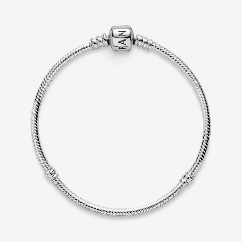 Pandora Moments Snake Charm Bracelets Sterling Silver | OBE-234015