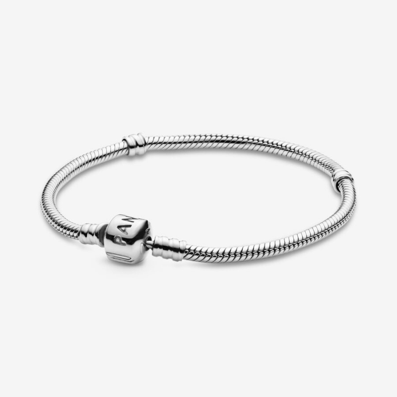 Pandora Moments Snake Charm Bracelets Sterling Silver | OBE-234015